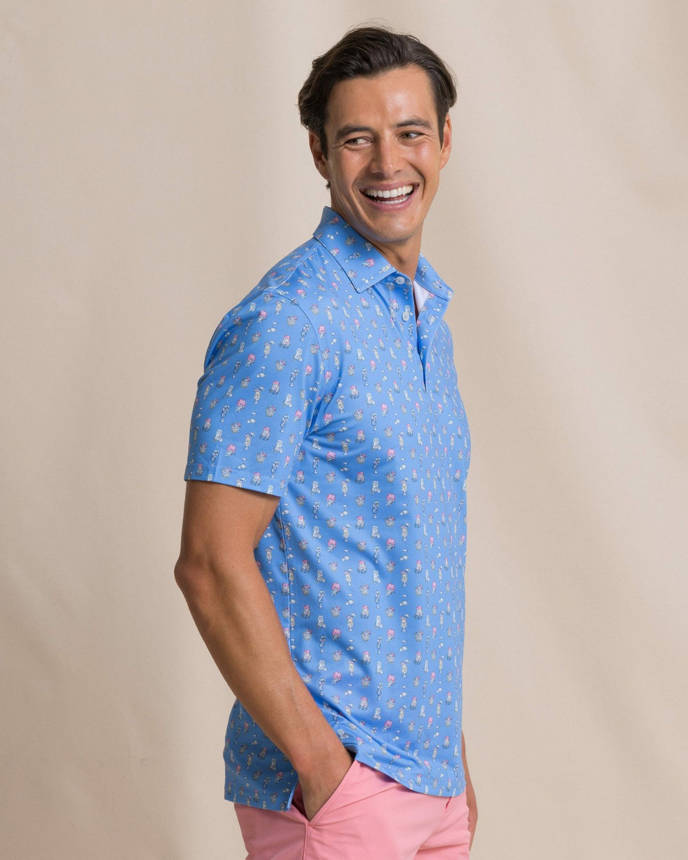 Driver Tropical Drink Printed Polo Southern Tide On Sale