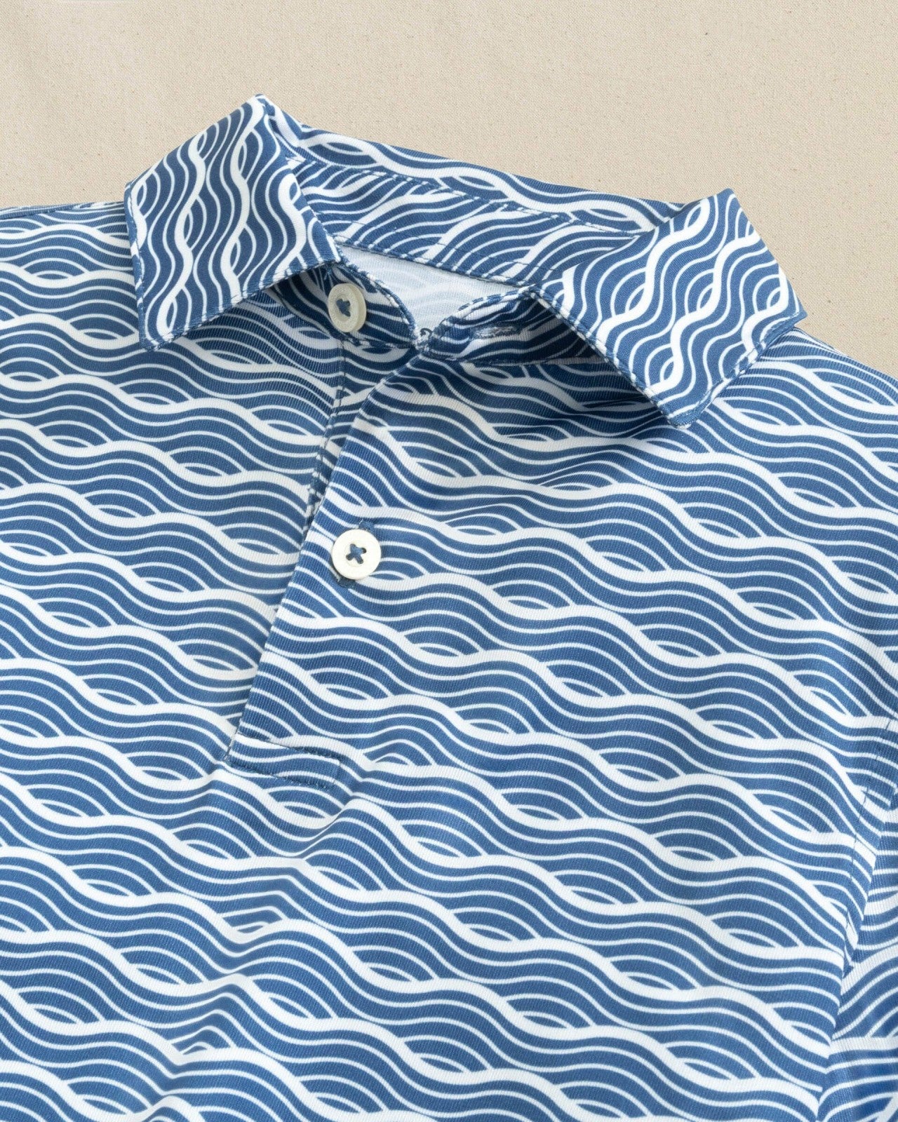 Boys Driver Waves Printed Performance Polo Southern Tide Discount