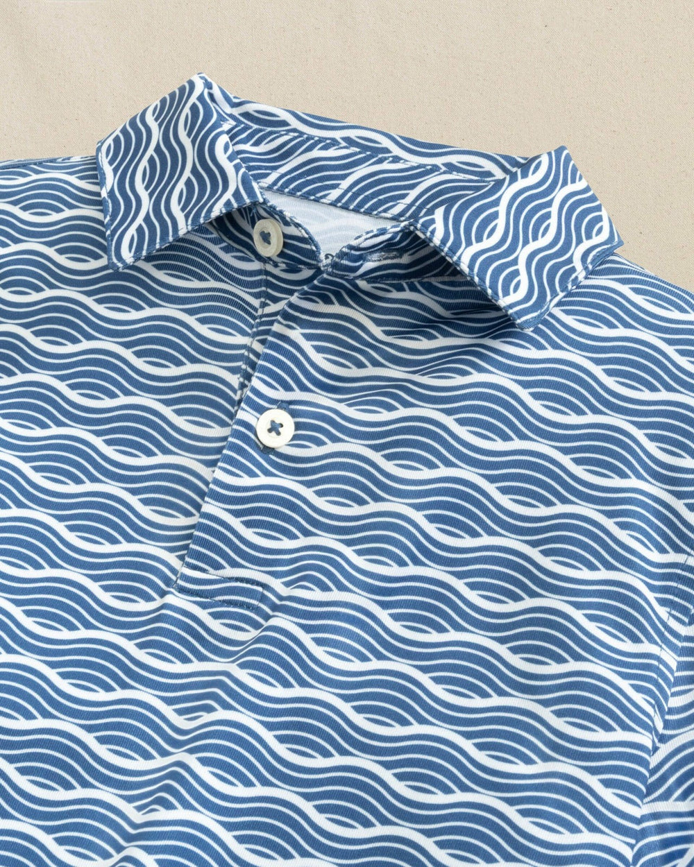 Boys Driver Waves Printed Performance Polo Southern Tide Discount