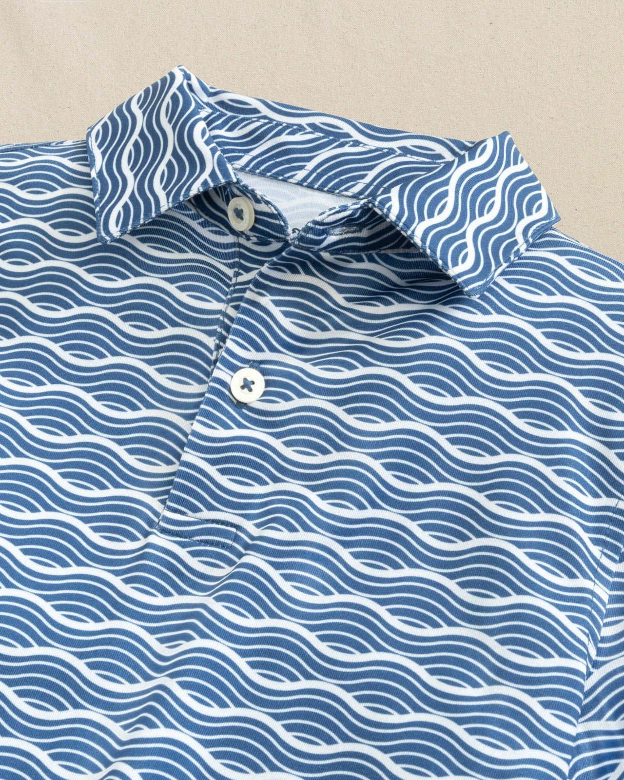 Boys Driver Waves Printed Performance Polo Southern Tide Discount