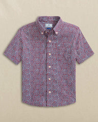 Boys Fireworks Short Sleeve Sport Shirt Southern Tide Special Offer