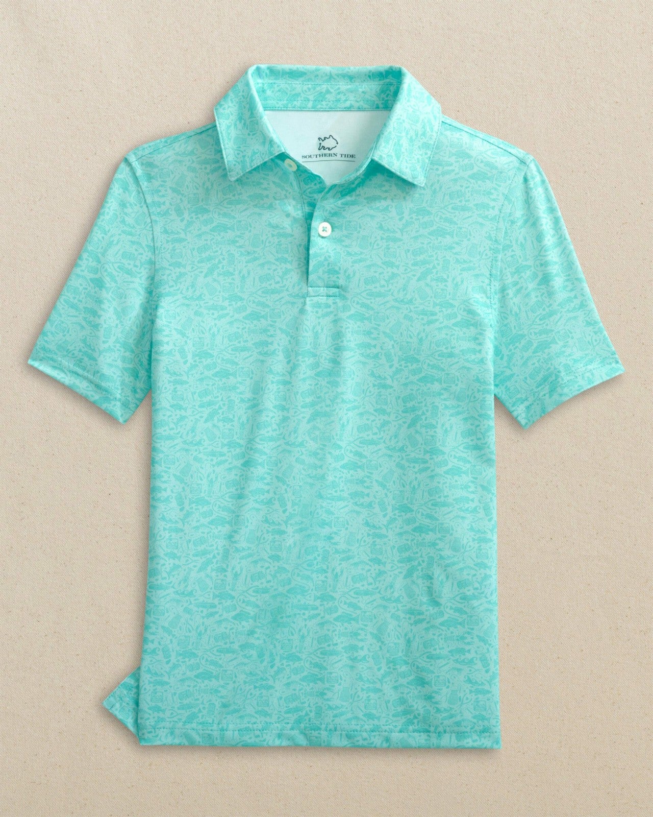 Boys Driver Seawatch Printed Performance Polo Southern Tide Outlets
