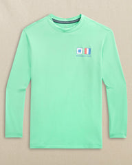 Kids Nautical Flags Long Sleeve Performance T-Shirt Southern Tide On Sale