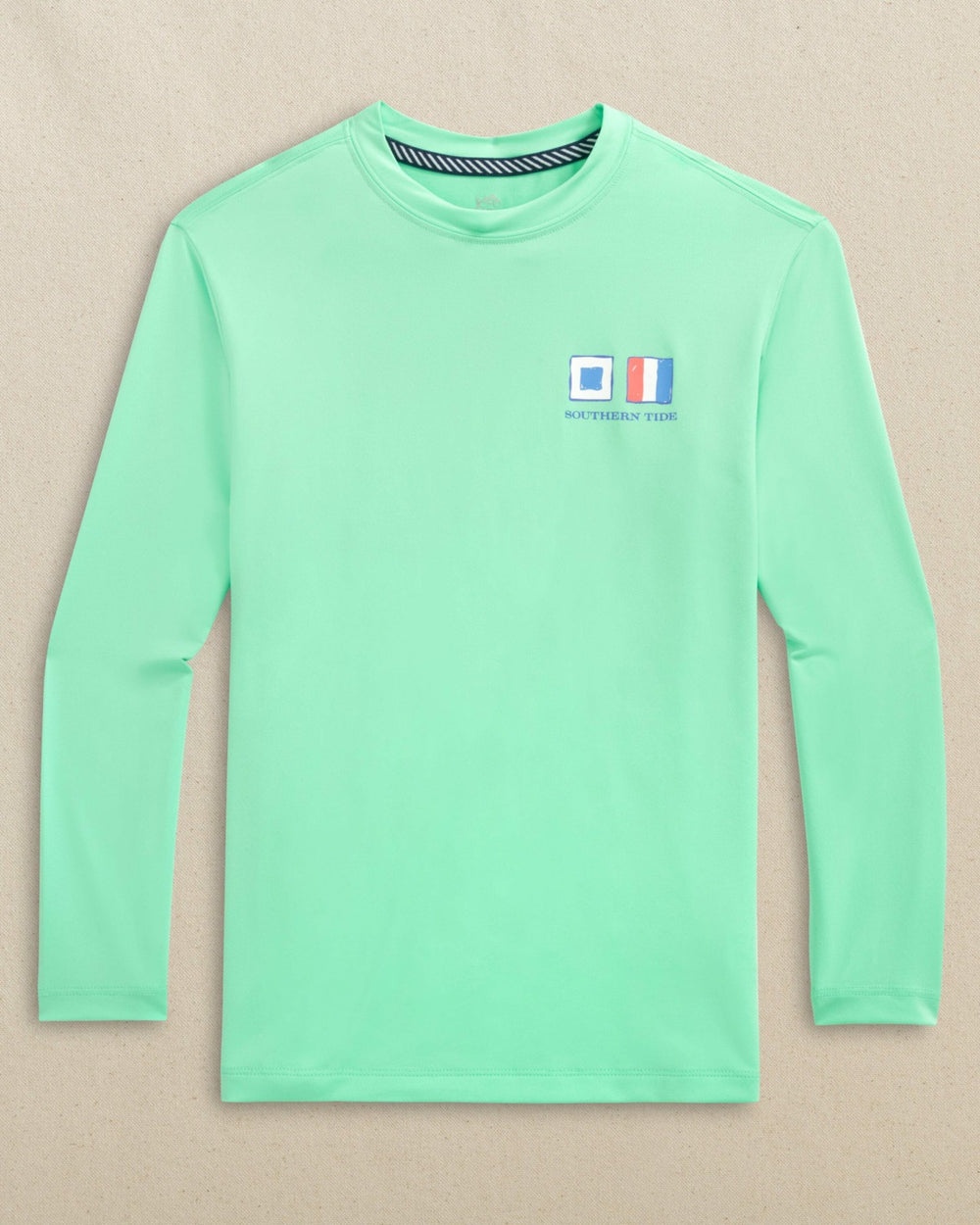 Kids Nautical Flags Long Sleeve Performance T-Shirt Southern Tide On Sale