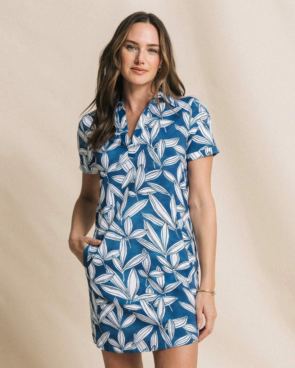 Kamryn Printed Performance Dress Southern Tide Value Deal
