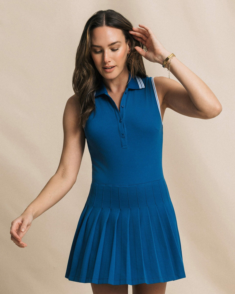 Ella Sleeveless Pleated Tennis Dress Southern Tide Sale
