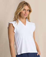 Dayna Active Ruffle Polo Tank Southern Tide Limited Offer