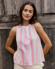 Karlea Smocked Neck Blouse Southern Tide On Sale
