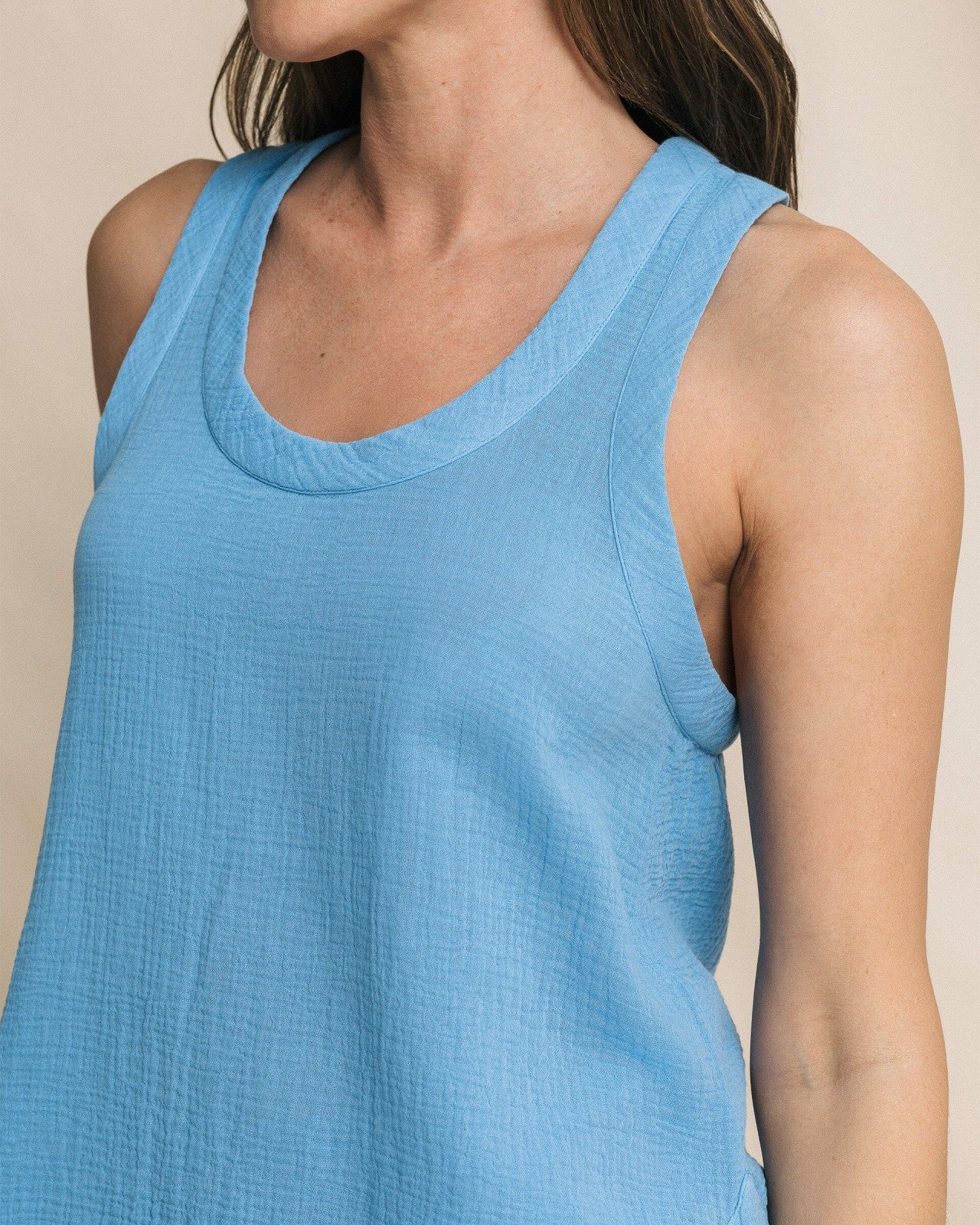 Leila Double Cloth Solid Tank Southern Tide Special Offer