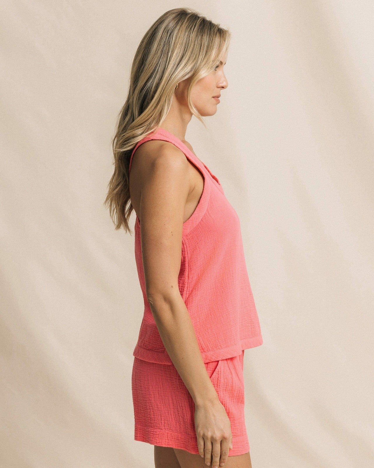 Leila Double Cloth Solid Tank Southern Tide Special Offer
