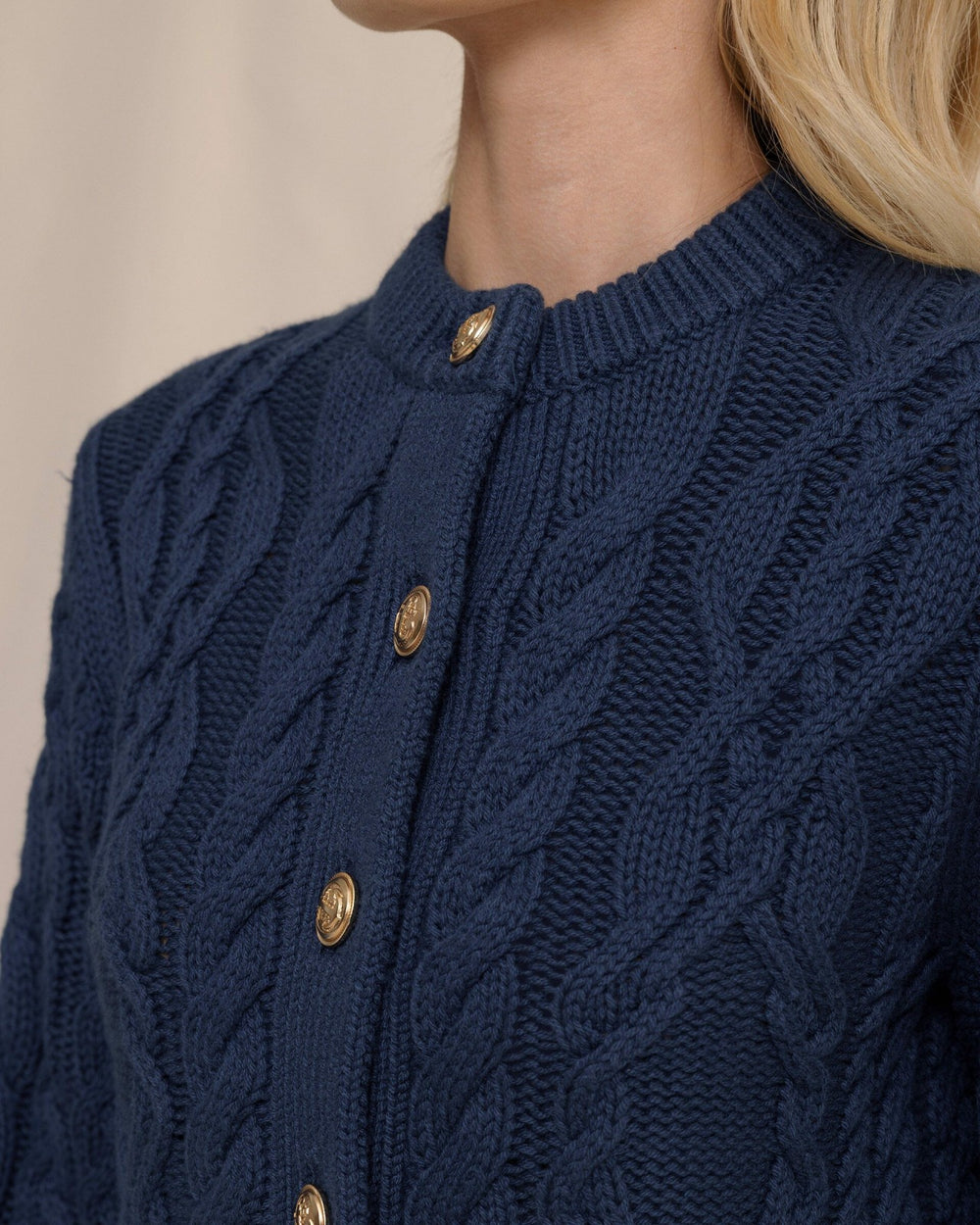 Clarke Cable Knit Cardigan - Dress Blue Southern Tide Discount