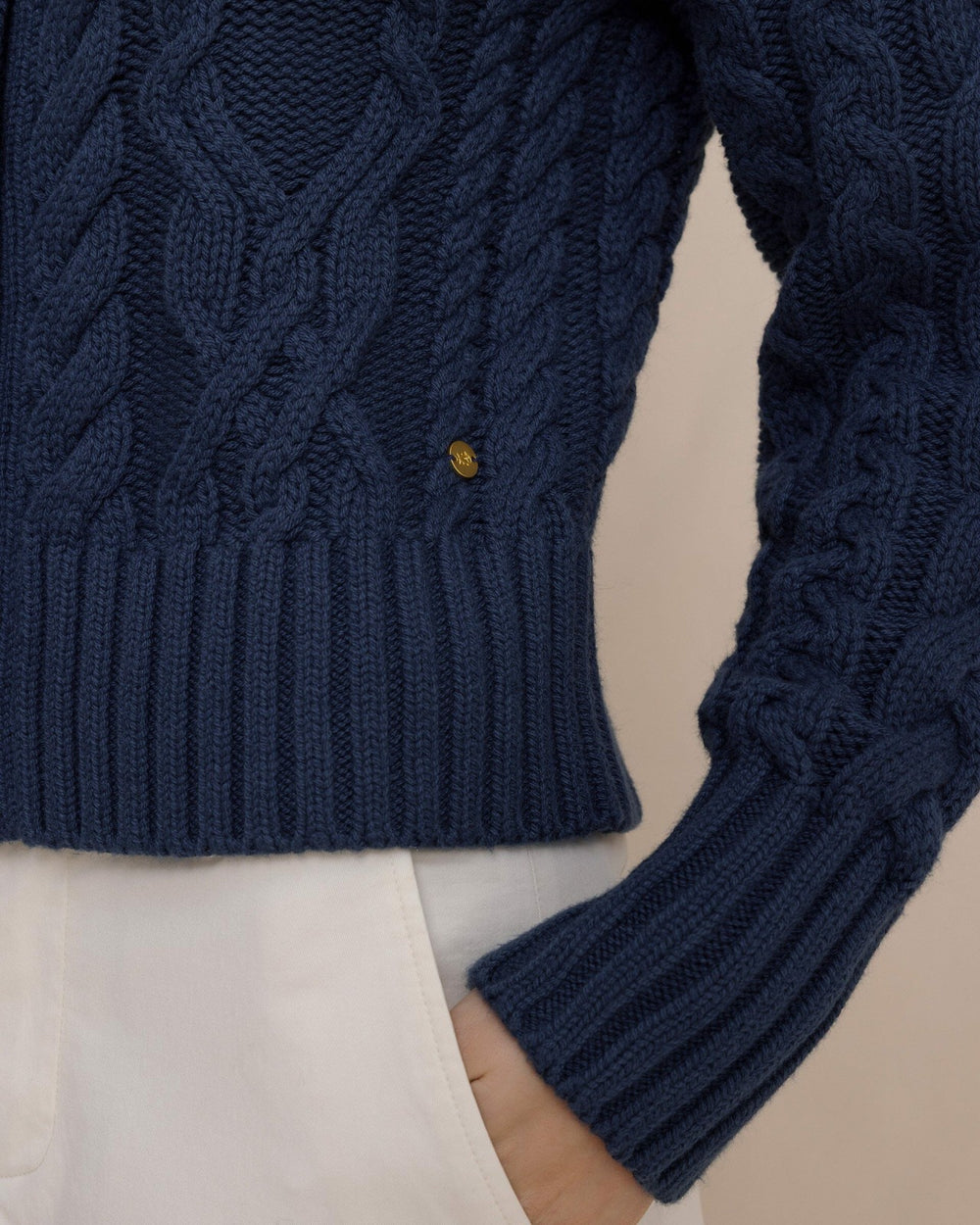 Clarke Cable Knit Cardigan - Dress Blue Southern Tide Discount