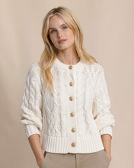 Clarke Cable Knit Cardigan - Sand White Southern Tide Special Offer