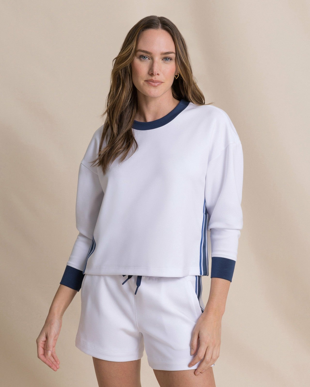 Sabina Sweatshirt with Side Stripe Southern Tide Hot Deal