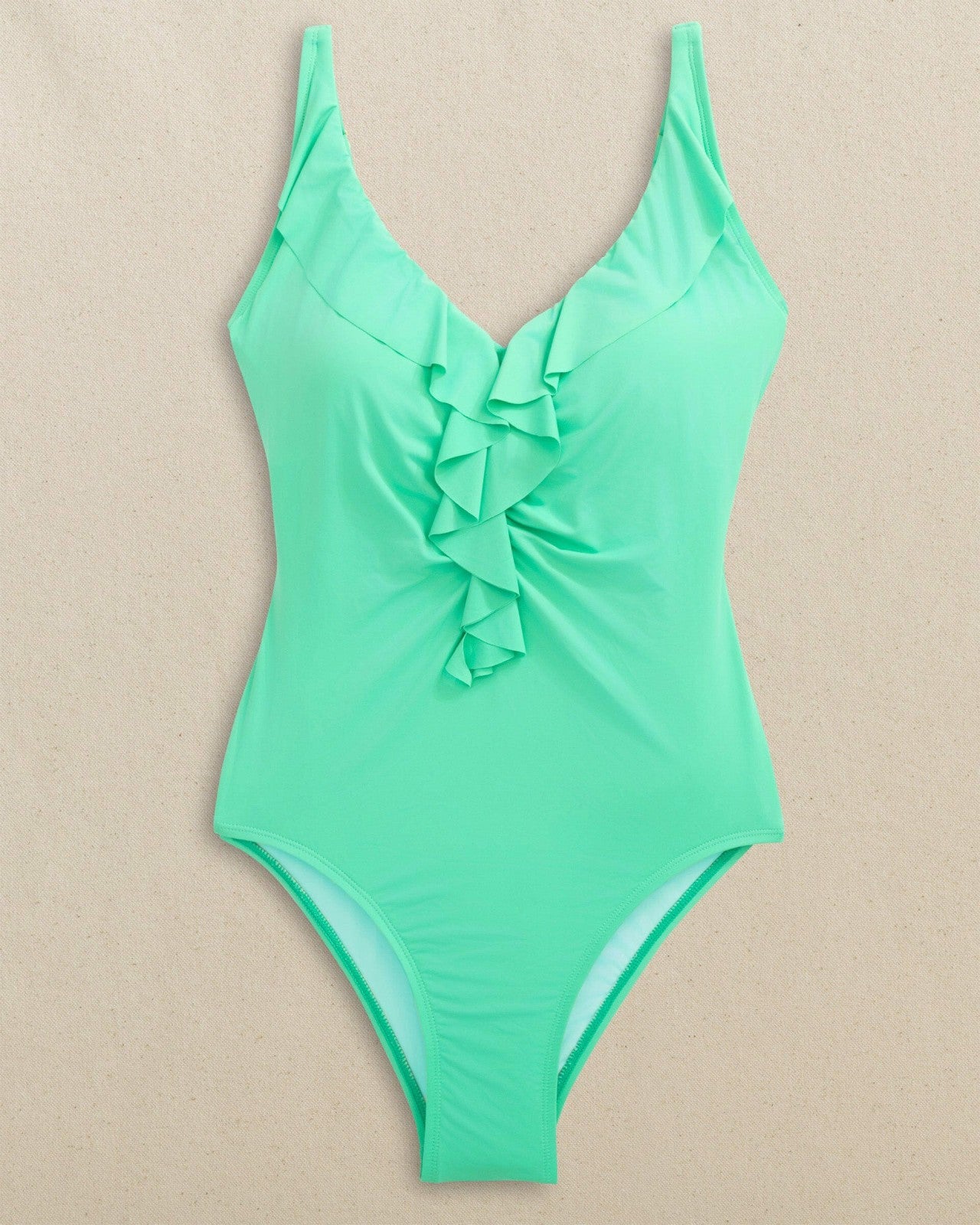 Solid Ruffle One-Piece Swimsuit Southern Tide Discounted
