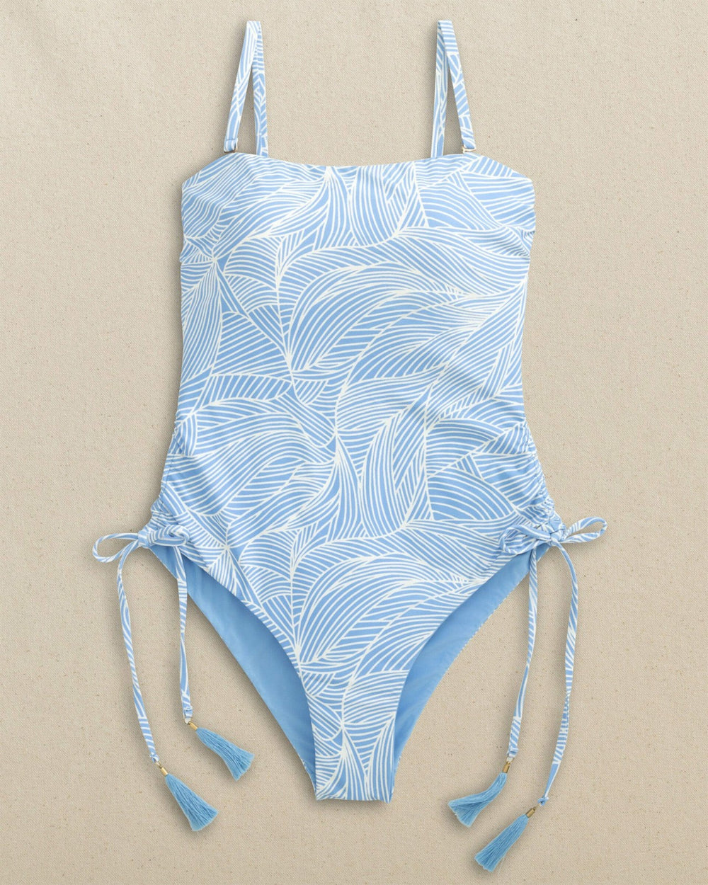 Reversible Bandeau One-Piece Swimsuit Southern Tide Outlets