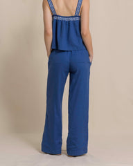Laken Linen Wide Leg Pant - Nautical Blue Southern Tide Discount