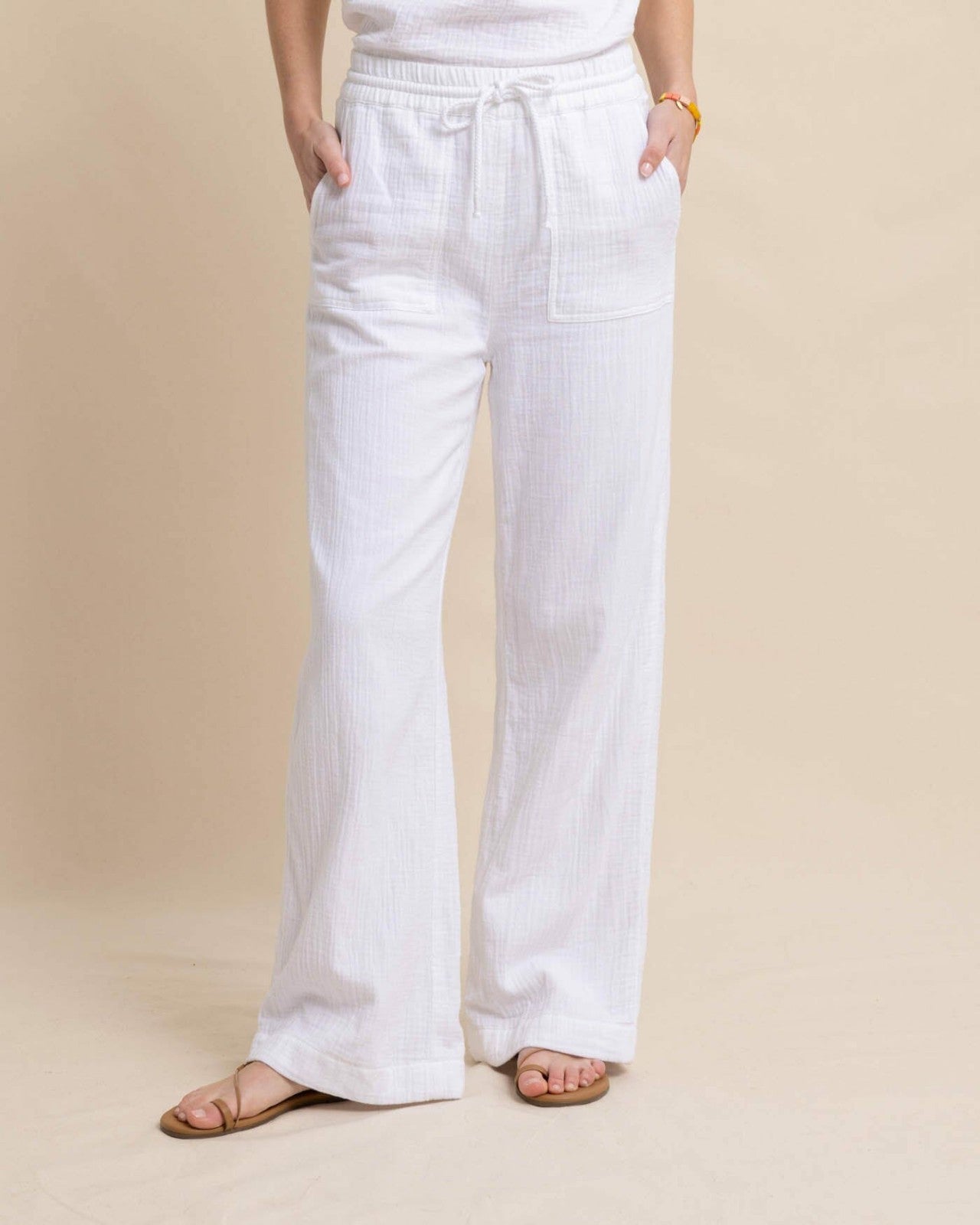 Laken Wide Leg Pant - Classic White Southern Tide Special Offer