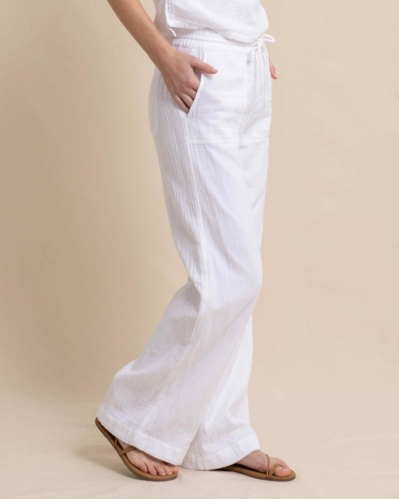 Laken Wide Leg Pant - Classic White Southern Tide Special Offer