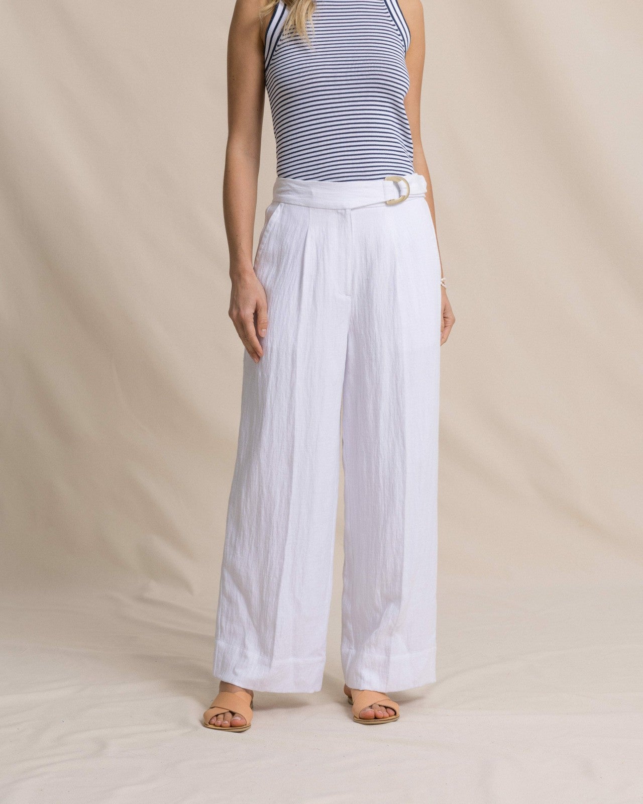 Addilyn Belted Wide Leg Pants Southern Tide Discounted