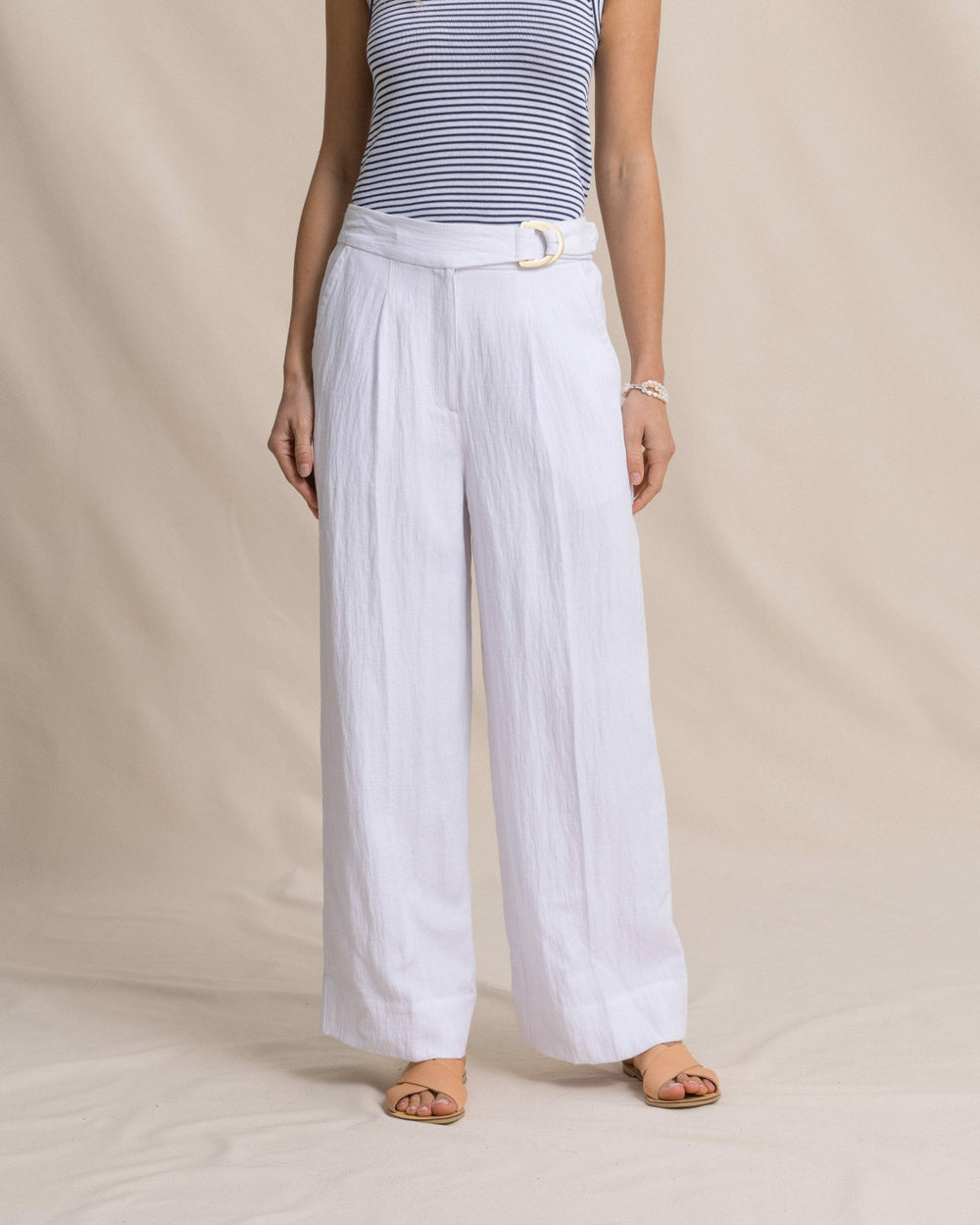 Addilyn Belted Wide Leg Pants Southern Tide Discounted