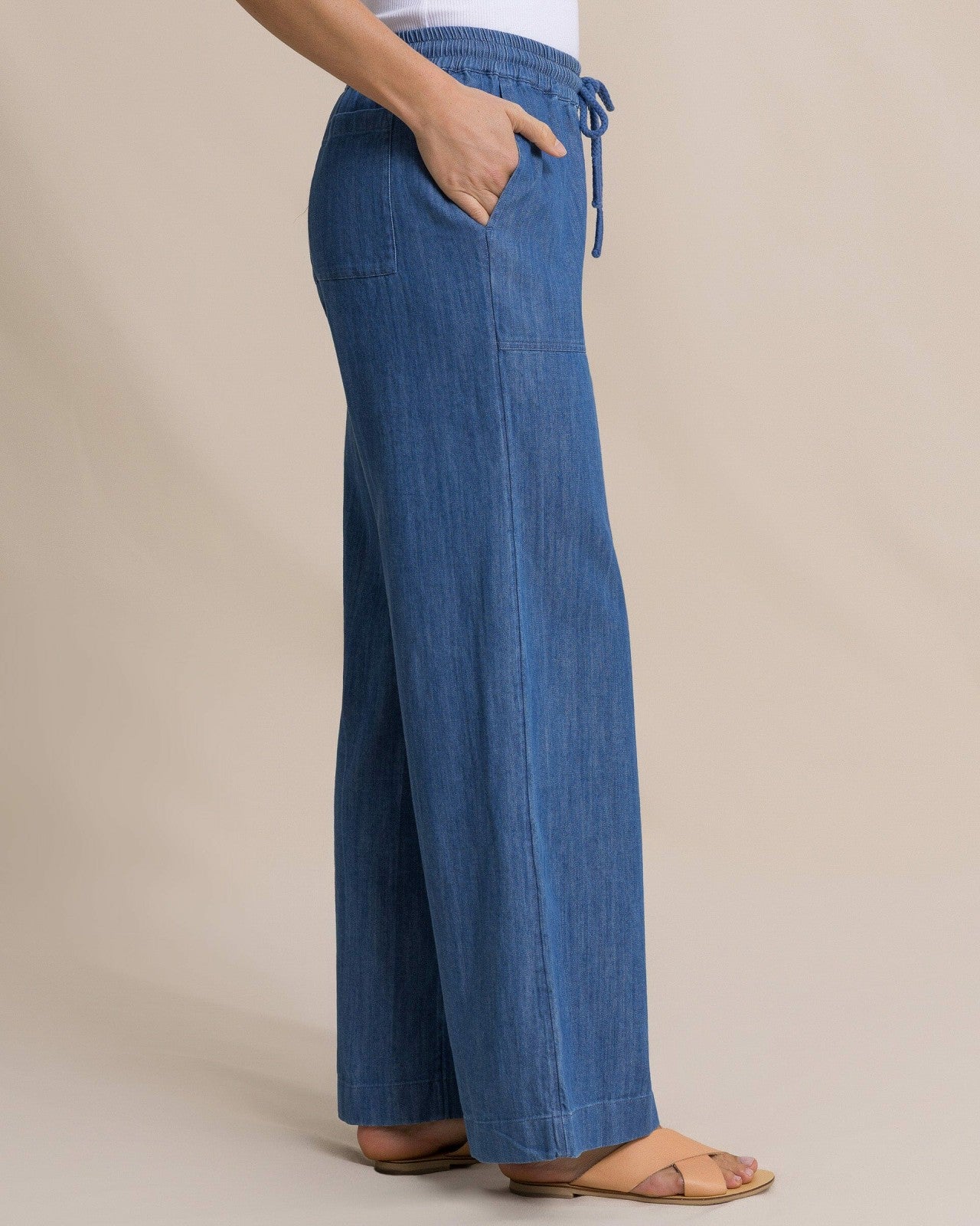 Laken Denim Wide Leg Pant Southern Tide Outlets
