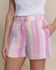 Emilia Striped Linen Woven Short Southern Tide Outlets
