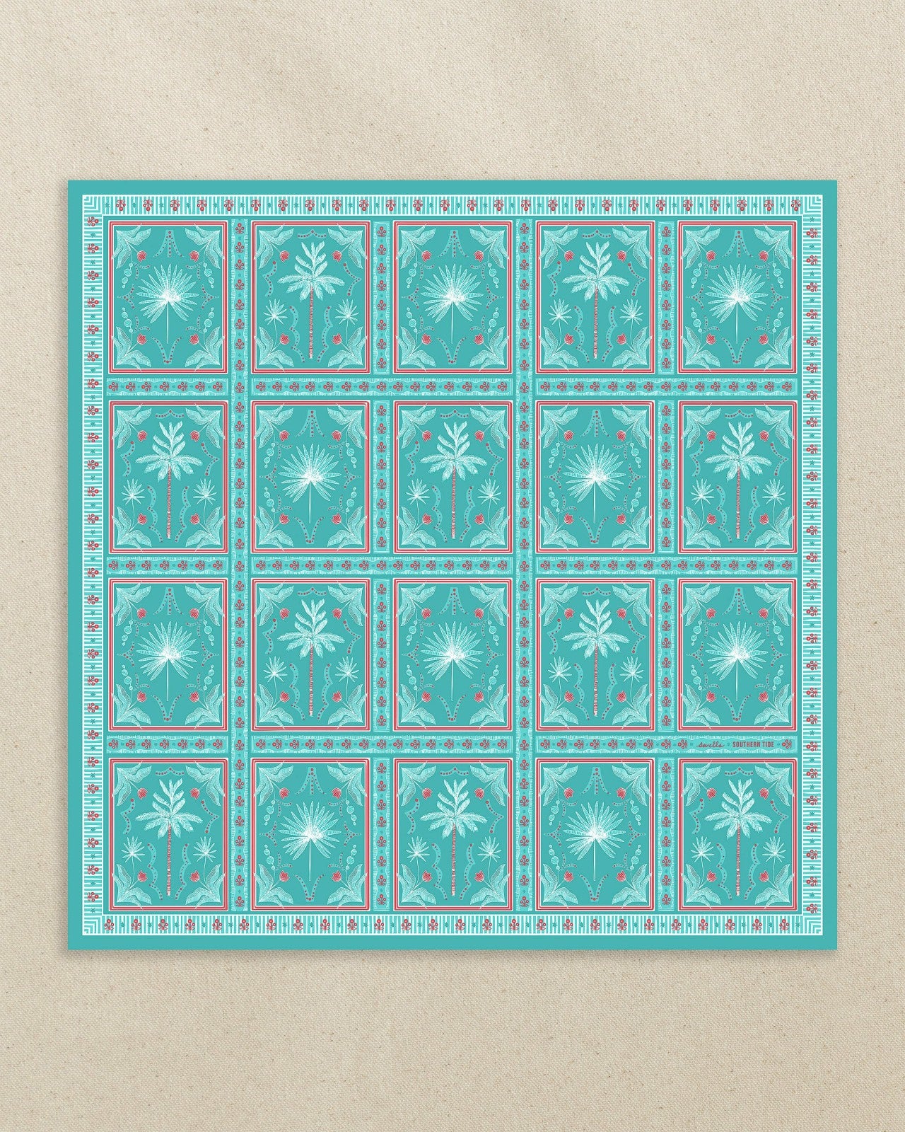 Southern Tide x Swells - Illustrated Palms Scarf Southern Tide Discount