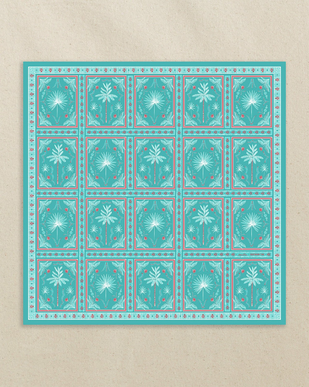 Southern Tide x Swells - Illustrated Palms Scarf Southern Tide Discount