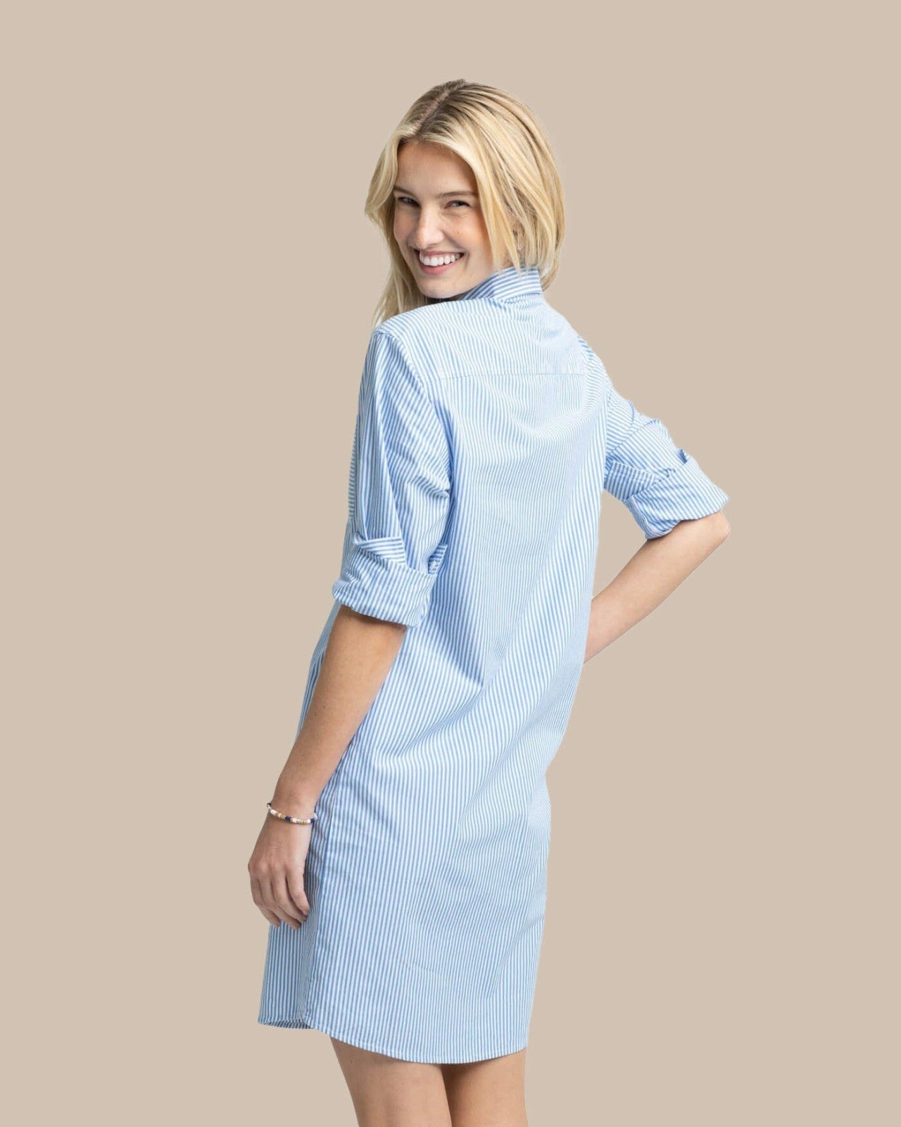 Cam Stripe Poplin Dress - Blue Fin Southern Tide Discount