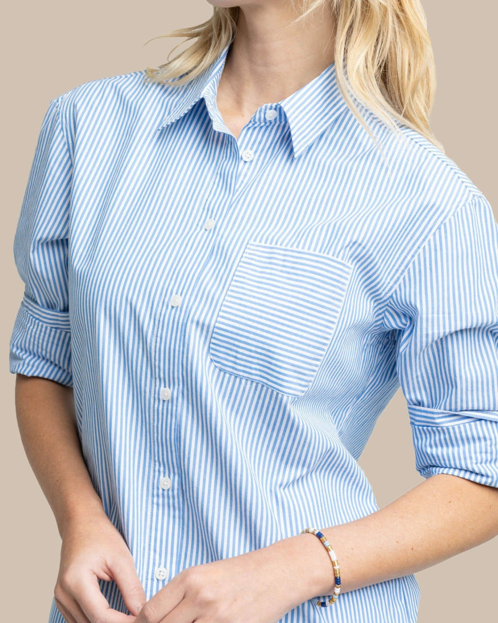 Cam Stripe Poplin Dress - Blue Fin Southern Tide Discount