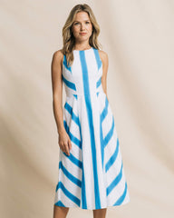 Hayden Stripe Mix Midi Dress Southern Tide Discounted