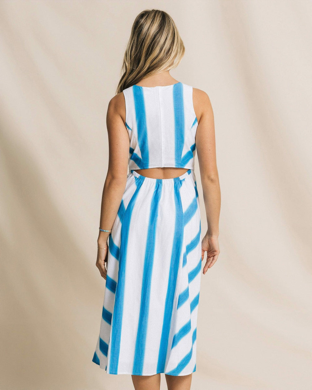 Hayden Stripe Mix Midi Dress Southern Tide Discounted