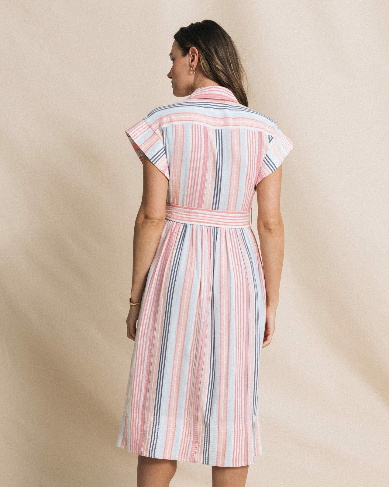 Tinley Striped Belted Midi Shirtdress Southern Tide Savings