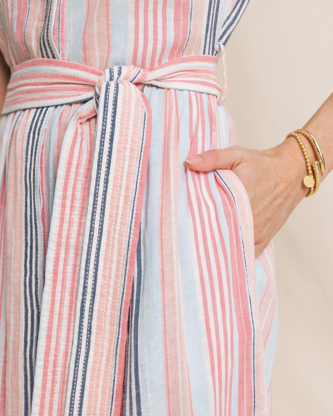 Tinley Striped Belted Midi Shirtdress Southern Tide Savings