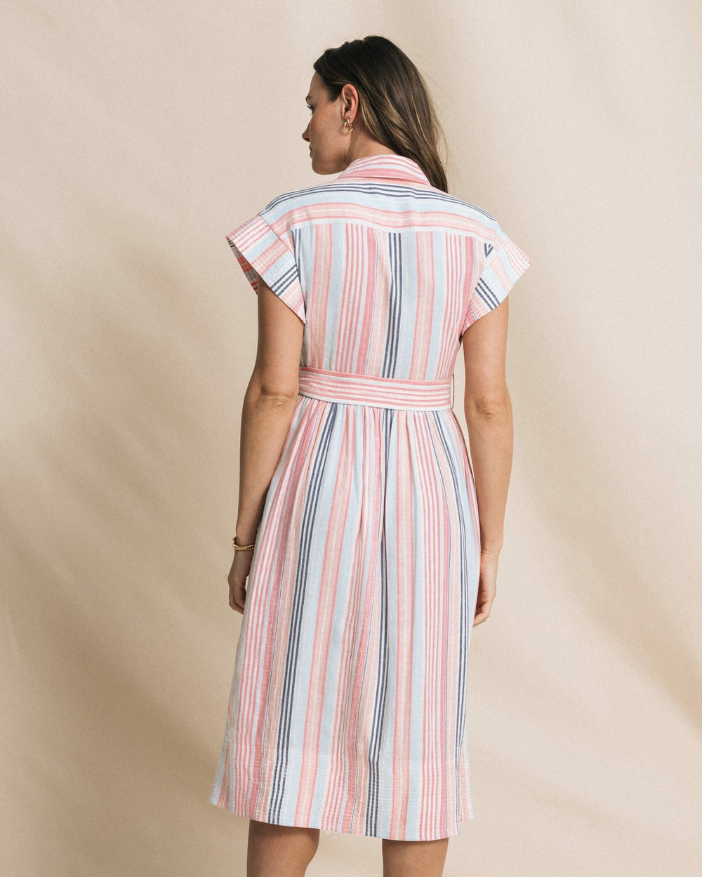 Tinley Striped Belted Midi Shirtdress Southern Tide Savings
