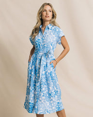 Tinley Printed Belted Midi Shirtdress Southern Tide Outlets