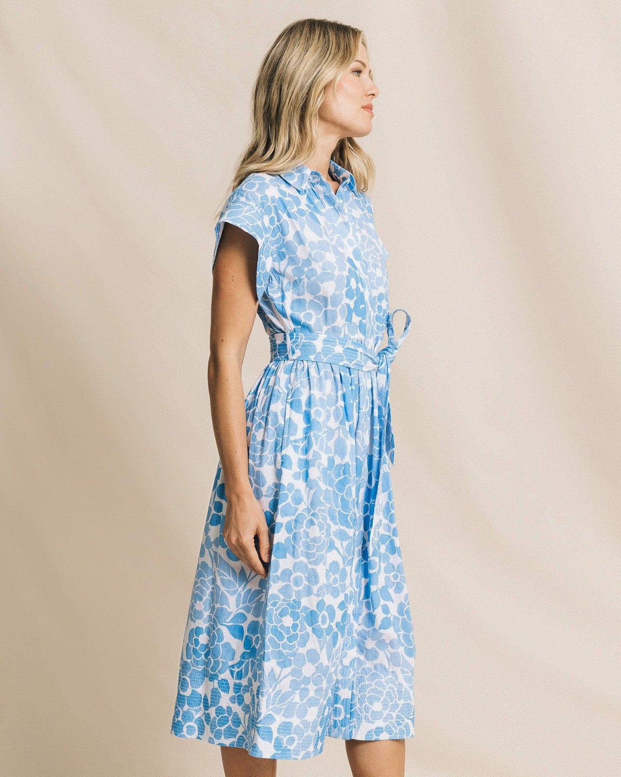 Tinley Printed Belted Midi Shirtdress Southern Tide Outlets