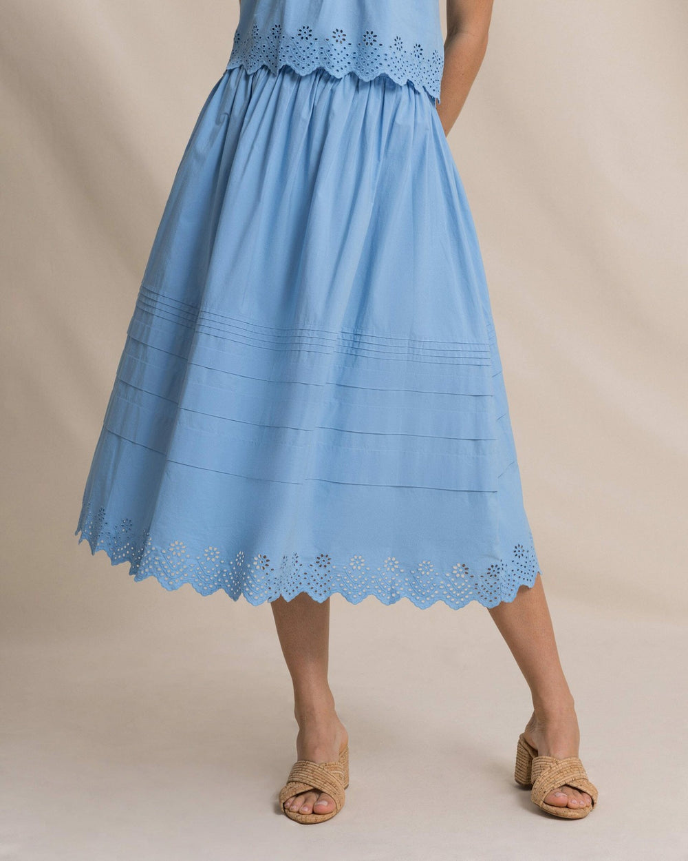 Gigi Eyelet Midi Skirt Southern Tide Discounted