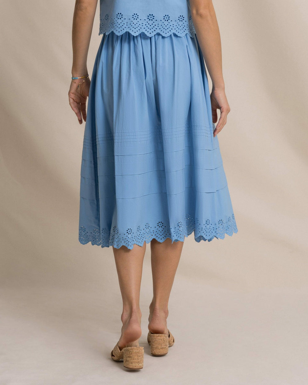 Gigi Eyelet Midi Skirt Southern Tide Discounted