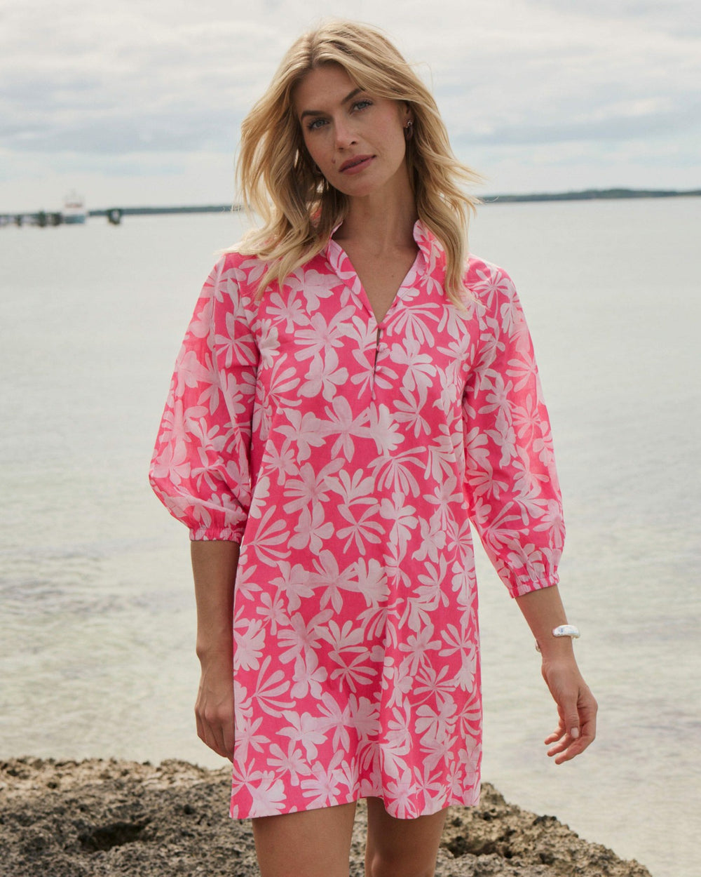 Mandy Bubble Sleeve Dress Southern Tide On Sale