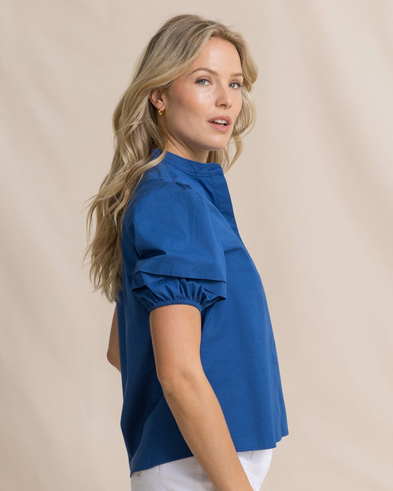 Payge Solid Poplin Top Southern Tide Discount