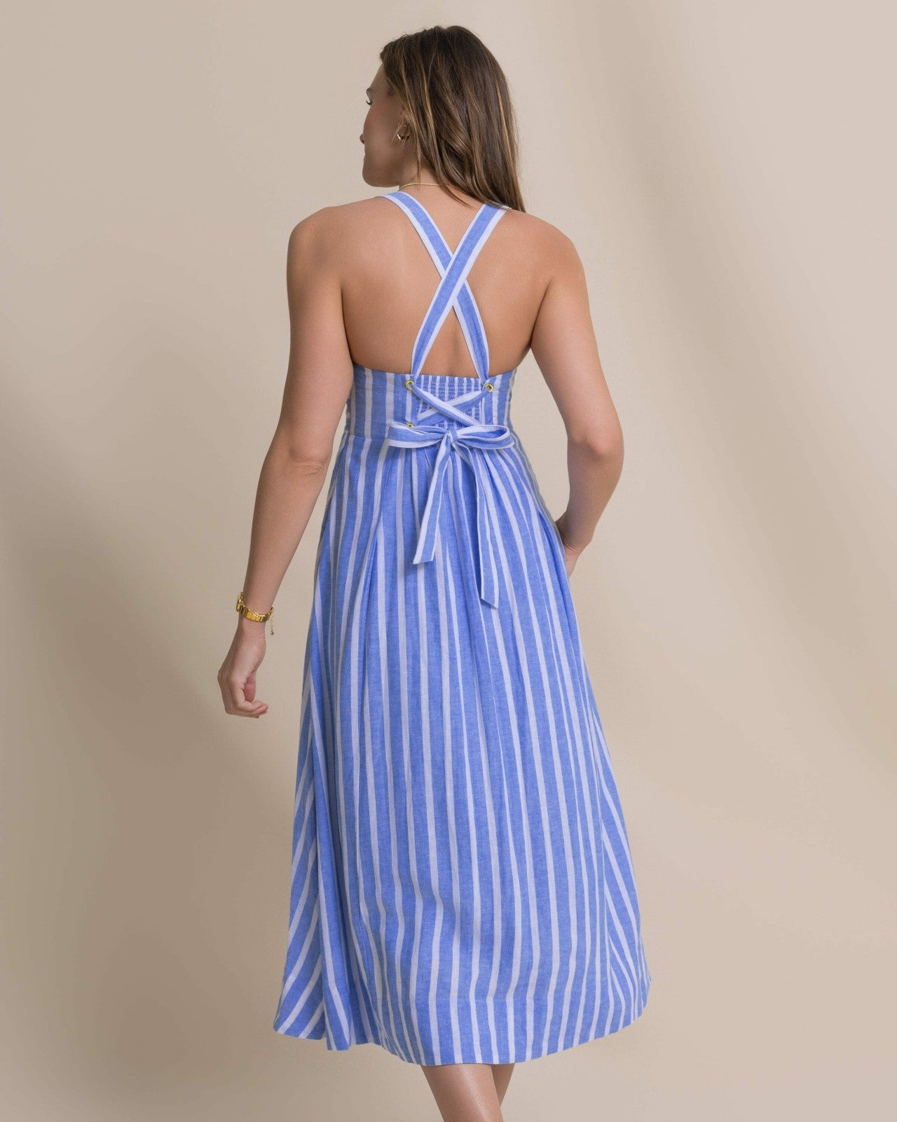 Cinzia Striped Cross Strap Dress Southern Tide Limited Offer