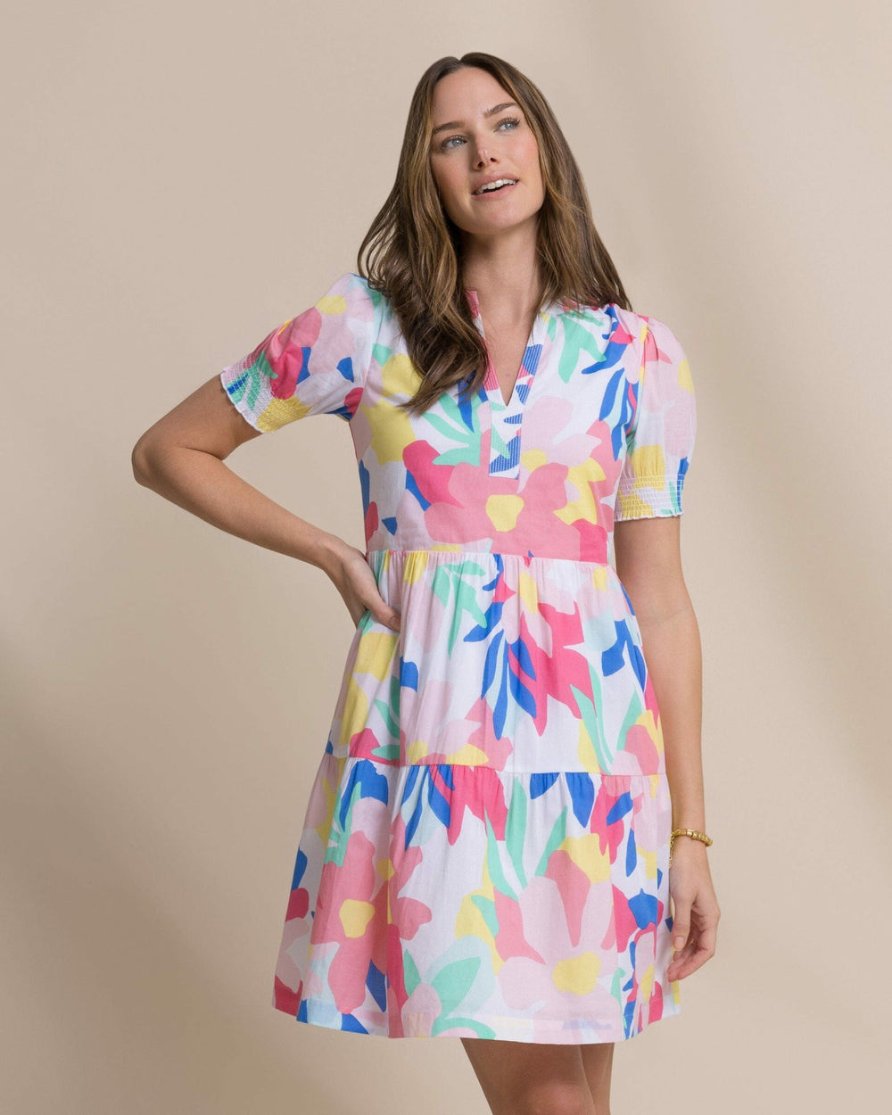 Mina Floral Print Dress Southern Tide Value Deal