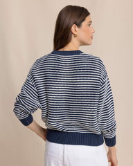 Maggi Stripe Open Stitch Sweater Southern Tide Sale