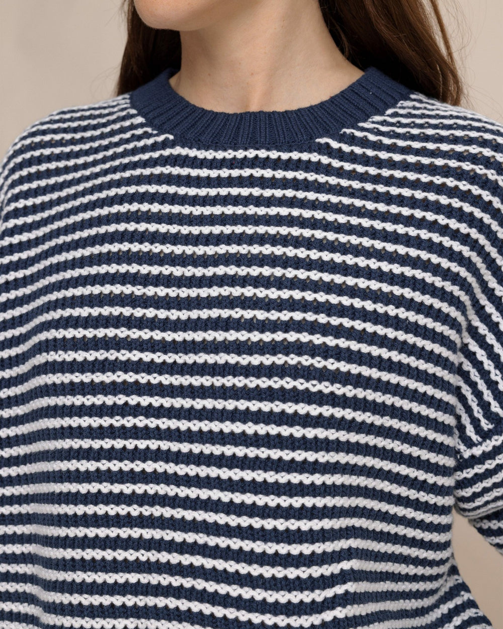 Maggi Stripe Open Stitch Sweater Southern Tide Sale