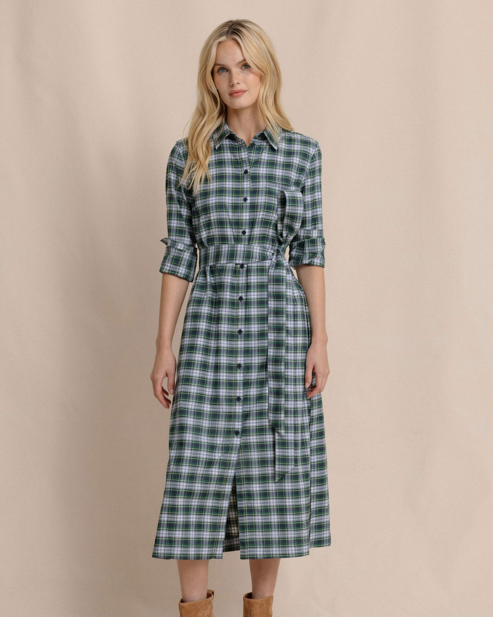 Trista Gordan Tartan Shirt Dress Southern Tide Sale
