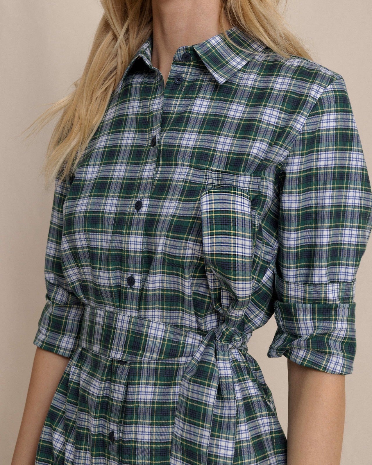 Trista Gordan Tartan Shirt Dress Southern Tide Sale