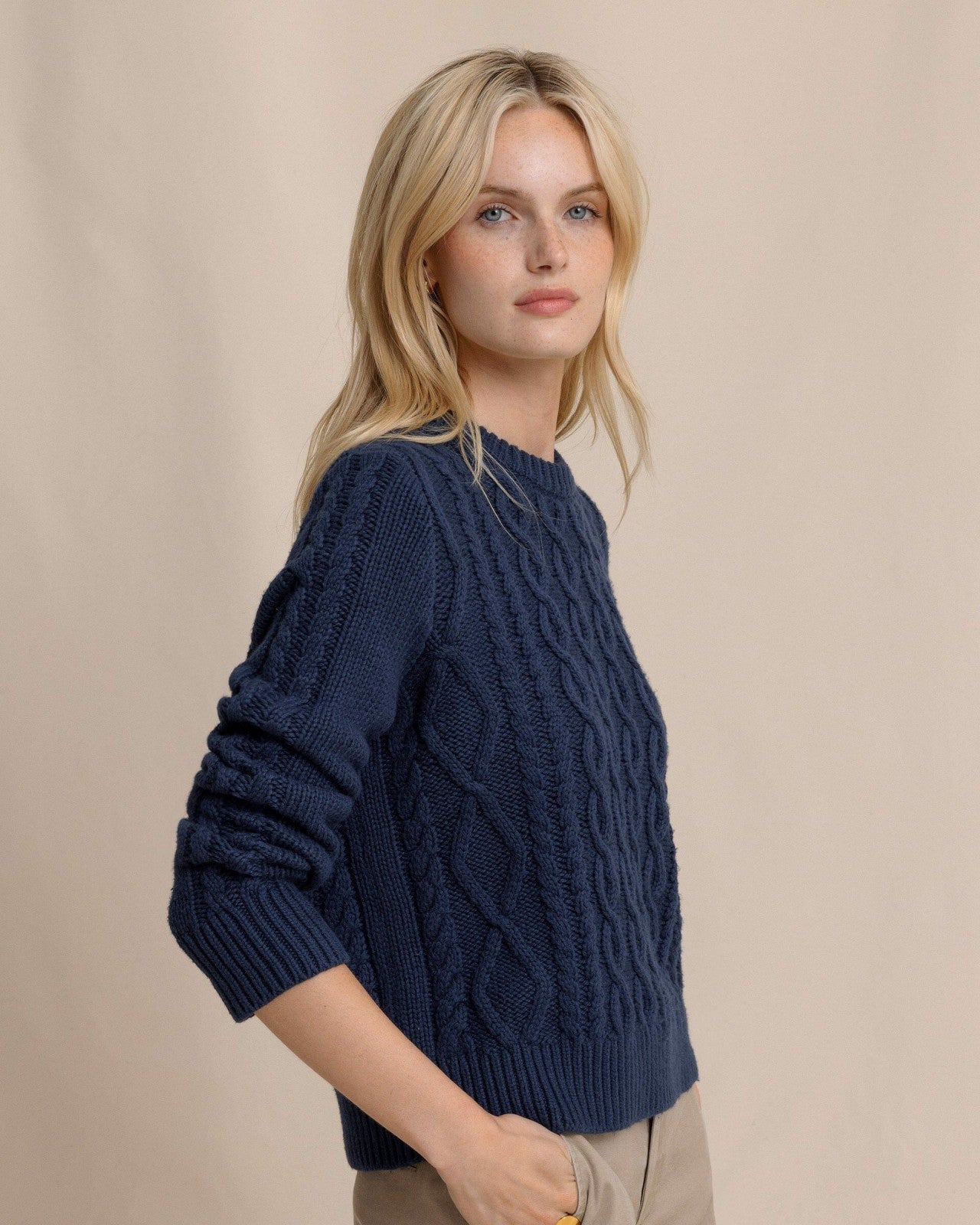 Connie Cable Knit Sweater Southern Tide On Sale
