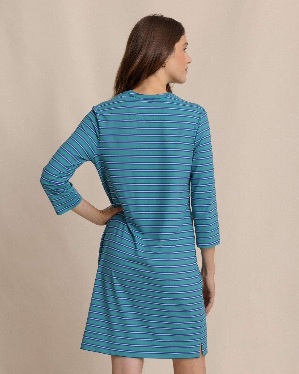 Teal Alicia Stripe Dress Southern Tide Savings